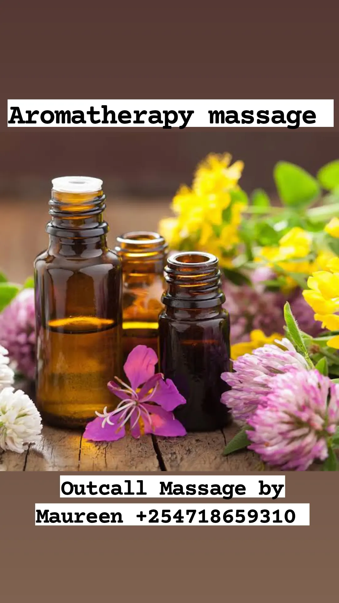 Aromatherapy massages are best for people who enjoy scent and want to have an emotional healing component to their massage. This type of massage can help: boost your mood reduce stress and anxiety reduce symptoms of depression relieve muscle tension relieve pain Aromatherapy massages combine soft, gentle pressure with the use of essential oils. Your massage therapist will usually decide which essential oils to use, but you can let them know if you have a preference. Essential oils are diluted before being applied to the skin. During the massage, you’ll be given a full-body massage while inhaling essential oils through a diffuser and absorbing them through your skin. Sometimes, an aromatherapy massage will only focus on your back, shoulders, and head. You won’t wear any clothing, but underwear is optional. An aromatherapy massage is 60 to 90 minutes. Call +254718659310 WhatsApp wa.me/254718659310 Website nairobimasseuse.co.ke #massage #Nairobi #massageNairobi #aromatherapy #essentialoils