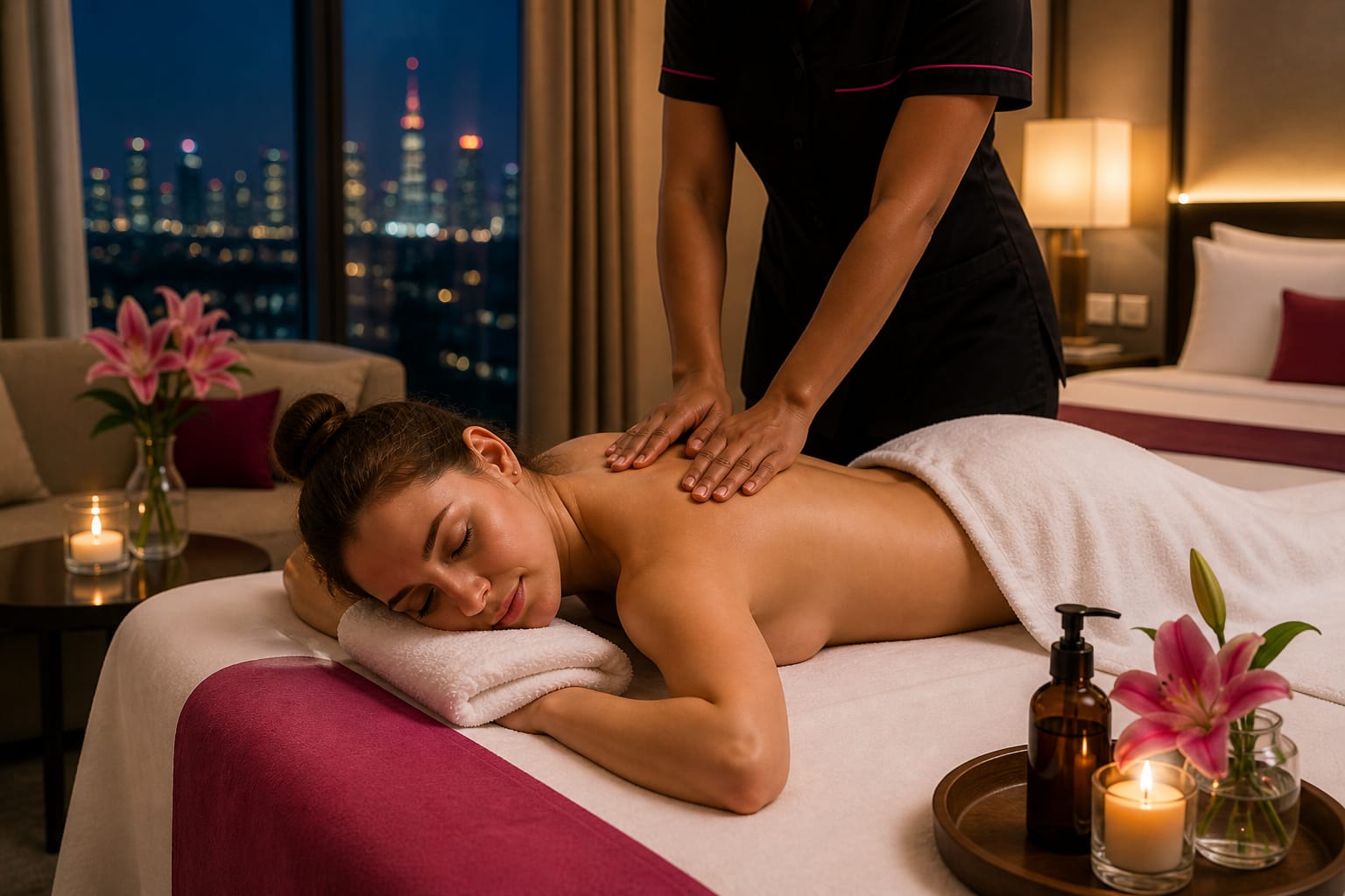 Hotel massage services in Nairobi for business travelers and professionals.